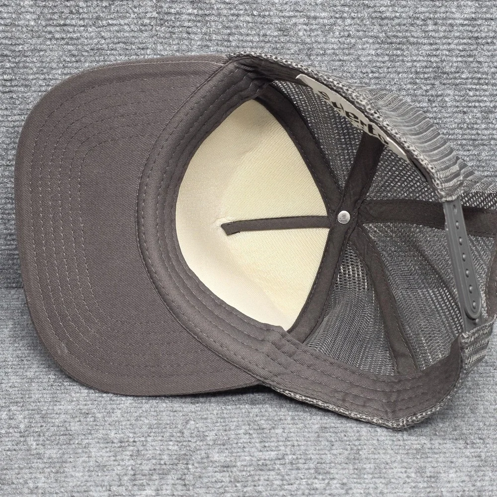 Suerte Tequila Hat Cap Snap Back Mens Foam Front Gray Mesh Trucker Agave Graphic